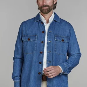Hansen & Jacob Denim Overshirt Blue