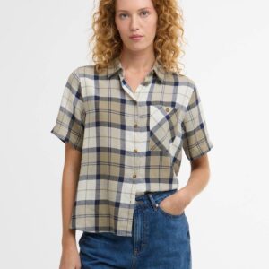 Barbour Fern Shirt Dress Navy Tartan