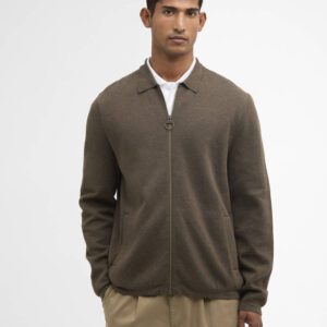 Barbour Crowcombe Knitted Zip Thru Olive