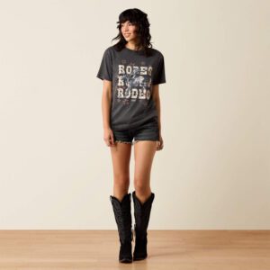 Ariat Star Spangled Rodeo SS TShirt Charcoal