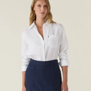 Lexington Classic Linen Shirt White