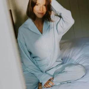 Lexington Lyocell  Pajama Set  Light Blue
