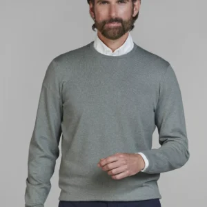 Hansen & Jacob Crew Neck Knit E-patch Green