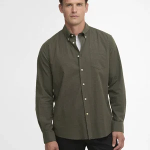 Barbour Aukside Regular Shirt Olive Marl