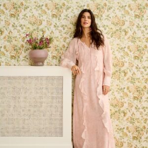 Cream CR Amy Dress Peach Blush