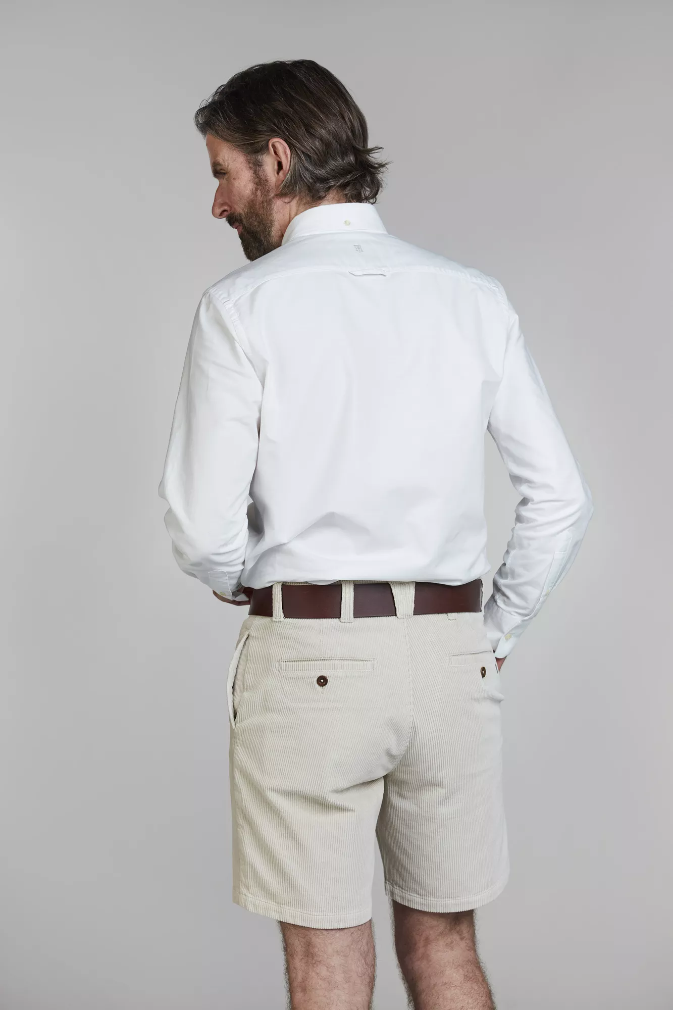 Hansen & Jacob Washed 8W Cord Shorts  White - Bild 2