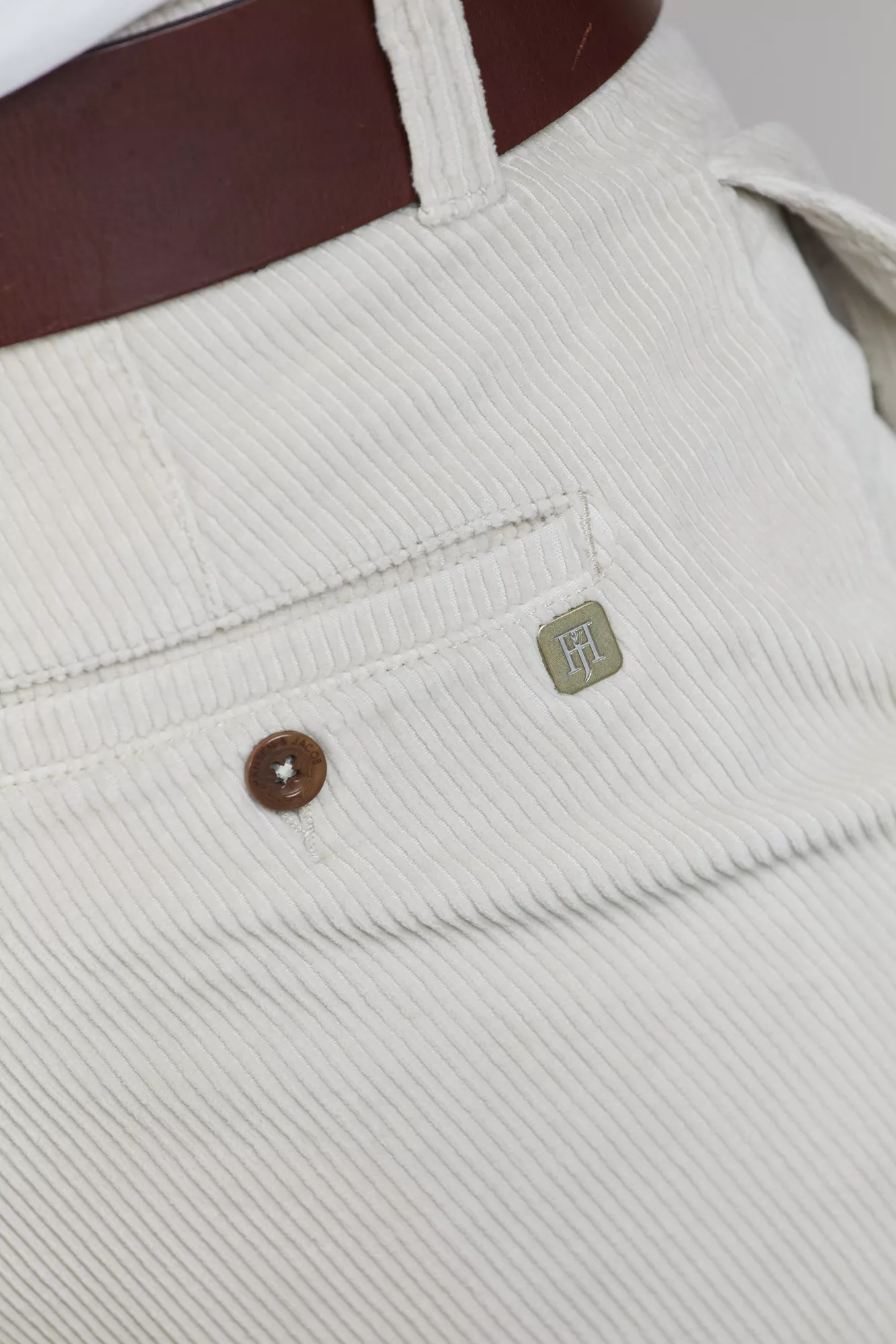 Hansen & Jacob Washed 8W Cord Shorts  White - Bild 5