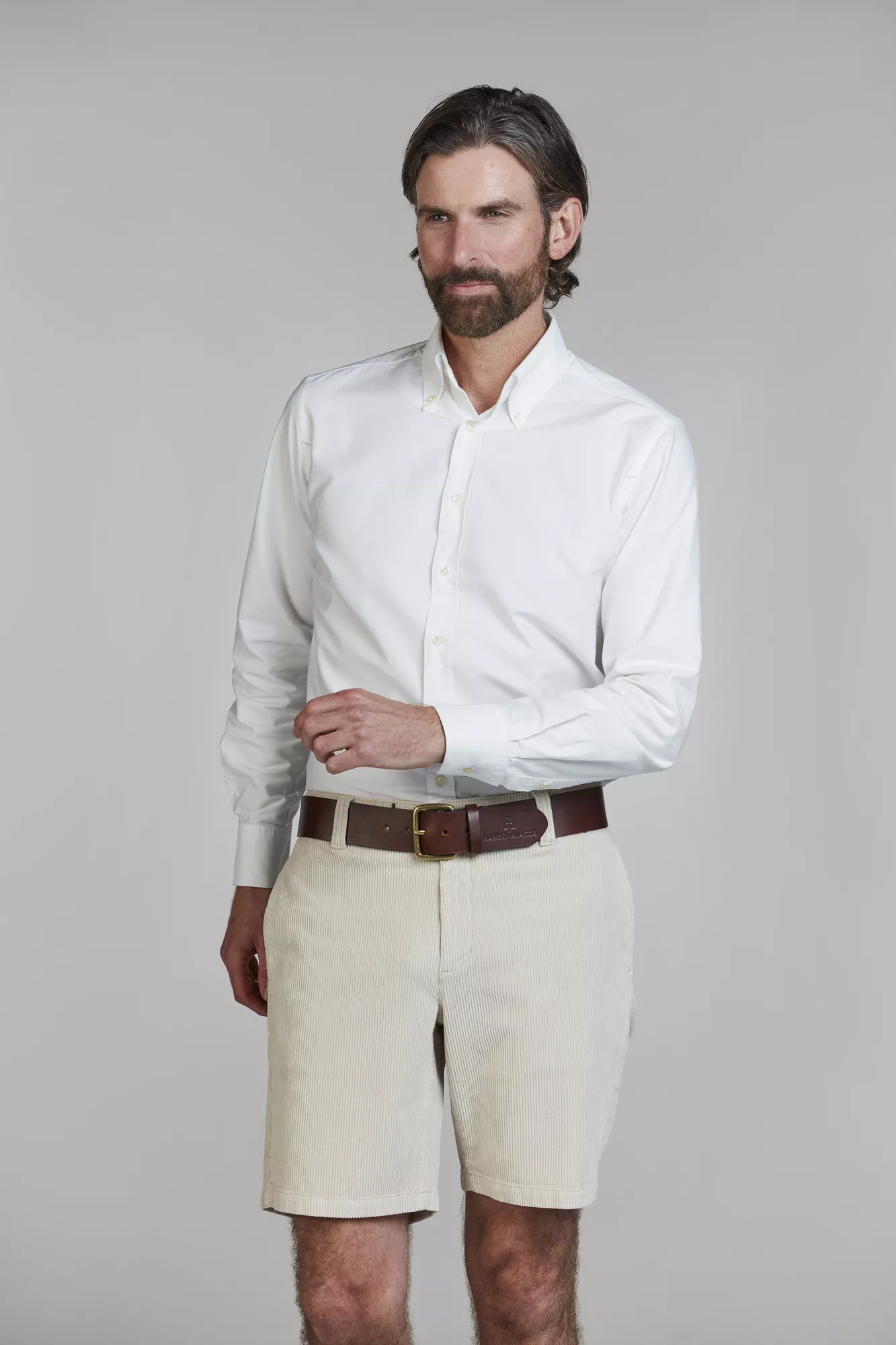 Hansen & Jacob Washed 8W Cord Shorts  White - Bild 6