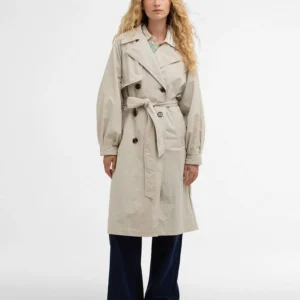 Barbour Layla Trenchcoat Showerproof Jacket Stone