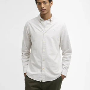 Barbour Stripe Oxtown Tailored Fit Stone