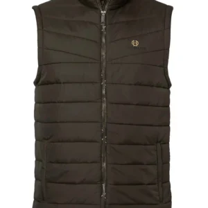 Chevalier Quintin Padded Vest Men Leather Brown